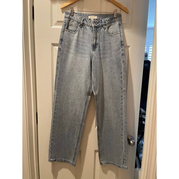 House of Harlow 1960 Crystal Wide Leg Jeans - Picture 1 of 5